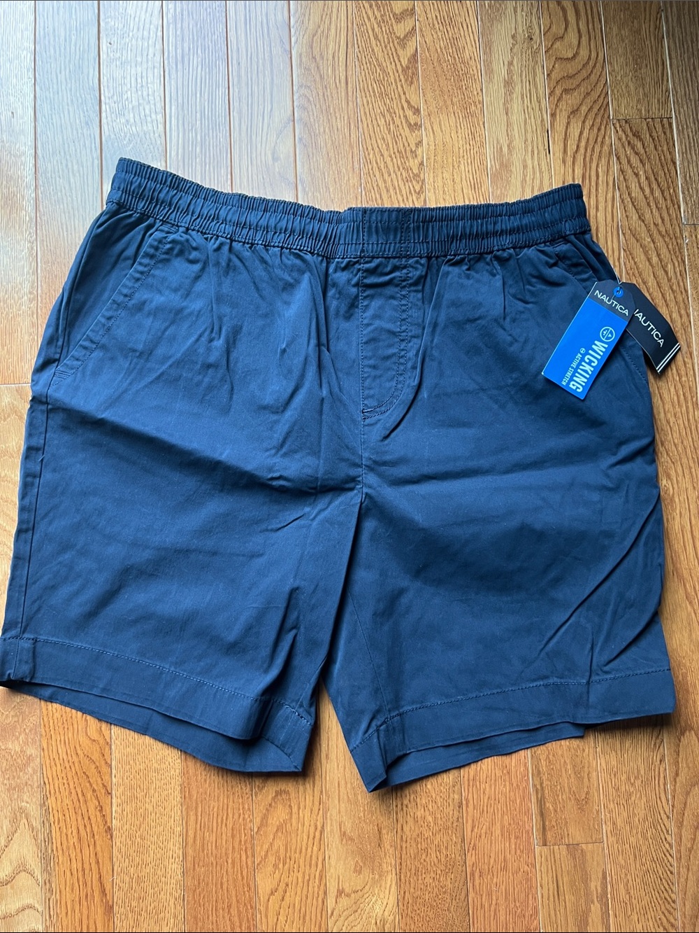 Nautica Men's Dark Navy Elastic-Waist Athletic Shorts